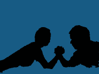 two arm wrestling competitors