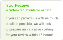 You Receive a Custom Website